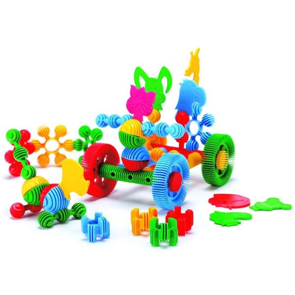 Конструктор Wader Funny blocks, у банці, 24 деталі (41940) - Pampik - 2