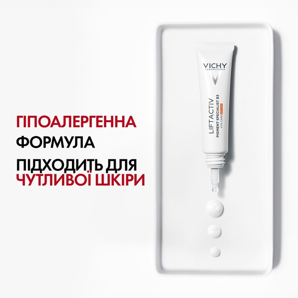 Антивіковий крем Vichy Liftactiv Pigment Specialist B3 Eye Cream SPF50+ для корекції пігментних плям та темних кіл у зоні навколо очей, 15 мл - Pampik - 4
