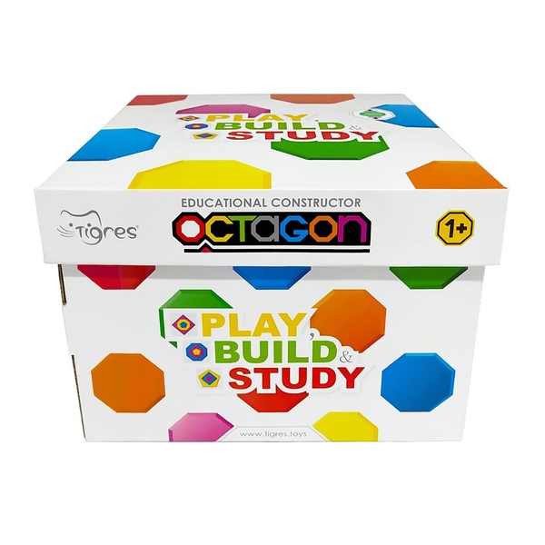 Конструктор Tigres Octagon, в коробці, 88 елементів (39773) - Pampik