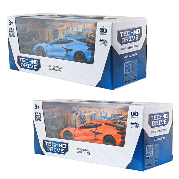 Автомодель TechnoDrive Chevrolet Corvette Z06 2023, 1 шт. в асортименті (250383W) - Pampik - 14
