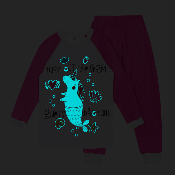 Піжама, що світиться Garnamama Neon PG 158 Білий Рожевий (874579.5084123) - Pampik - 2