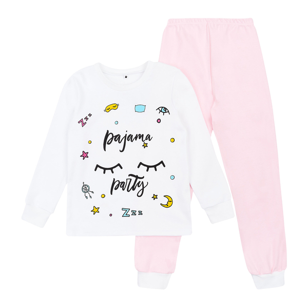 Піжама, що світиться Garnamama Neon PG 164 Білий Рожевий (704726.5084124) - Pampik