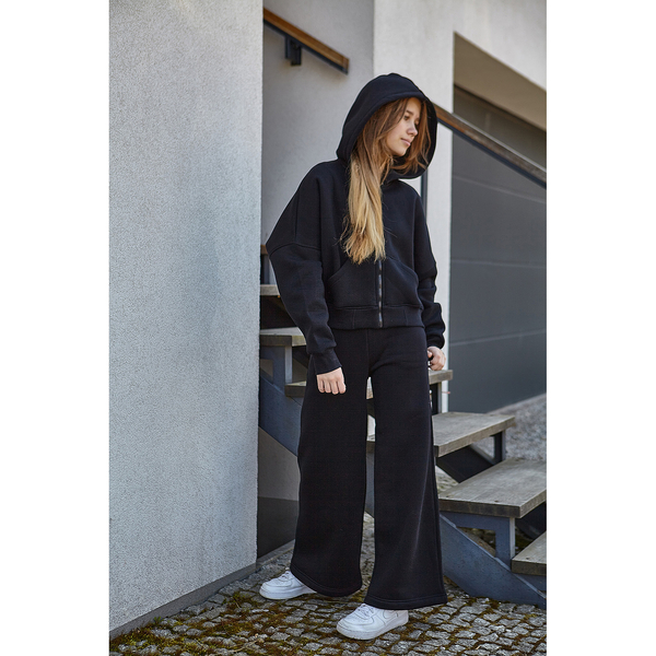 Бомбер утеплений Garnamama Oversize sport hood с капюшоном накл 122-128 Черный (1043899.1408902) - Pampik