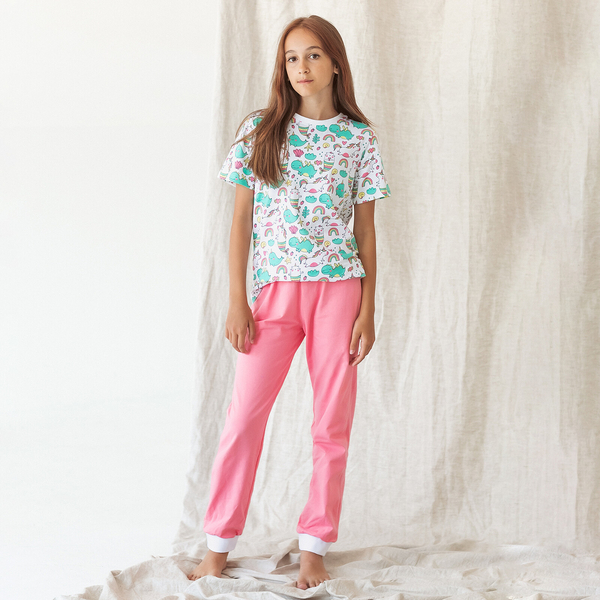 Піжама Garnamama Unicorn 2.0 PG 122 Білий Рожевий (899999.1255801) - Pampik - 6