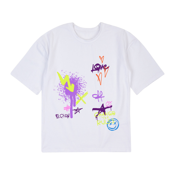 Футболка Garnamama Graffiti t-shirt oversize 176 Білий (977758.1334642) - Pampik