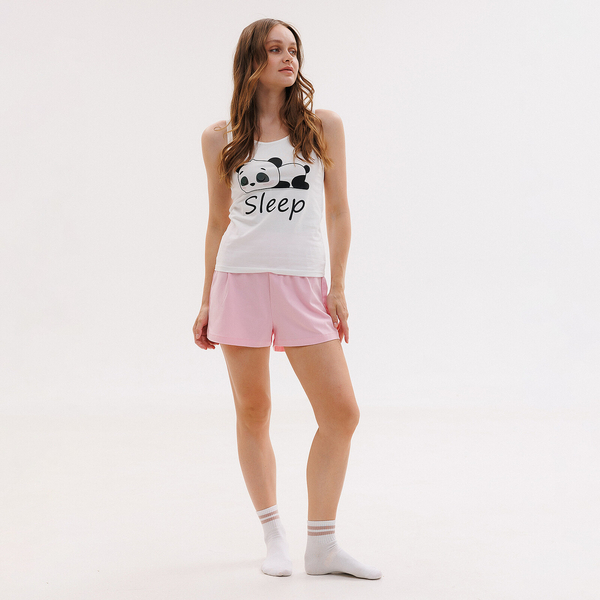 Піжама Garnamama mk032-v/shr02-va L Молоко Рожевий (1003530.1365411) - Pampik