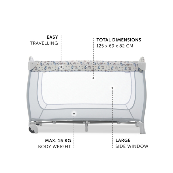 Детская кроватка-манеж Hauck Sleep N Play Go Plus PB Rainbow (60084-9) - Pampik - 3