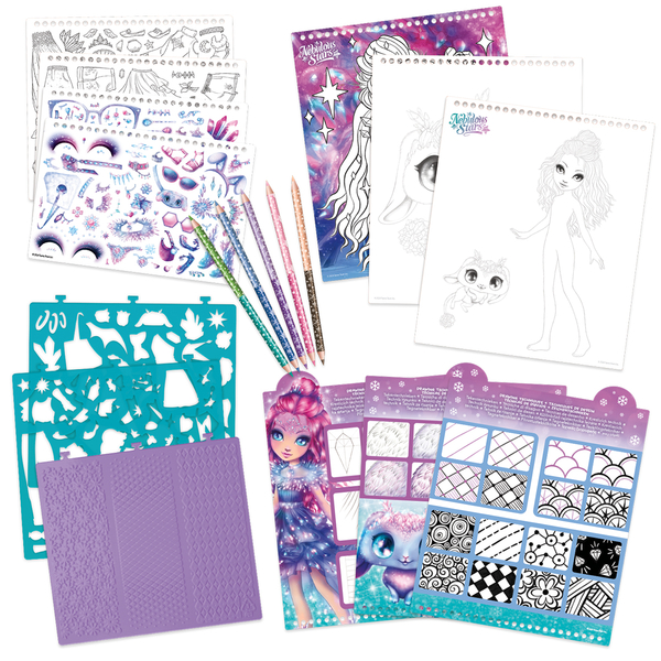 Набір для творчості Nebulous Stars Скетчбук: Кристалія, мотиви самоцвітів (11140) - Pampik - 2