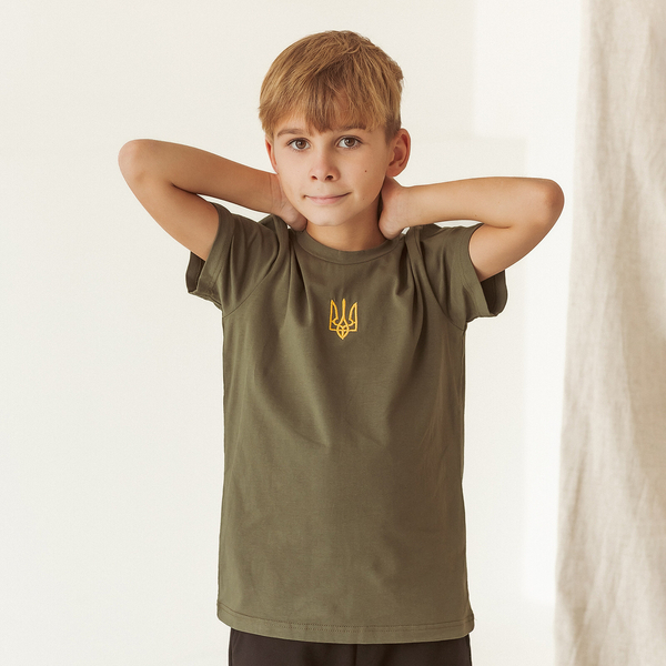 Футболка Garnamama Ukraine t-shirt teenagers вишивка 122-128 Зелений (942957.1266103) - Pampik - 2