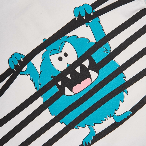 Реглан Garnamama Happy Monster SV 98 Чорний Білий (616367.720541) - Pampik - 5