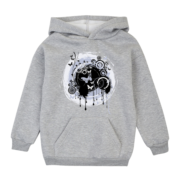 Худі на флісі Garnamama Hoodie soft Butterflies 140 Серый (975868.1331267) - Pampik