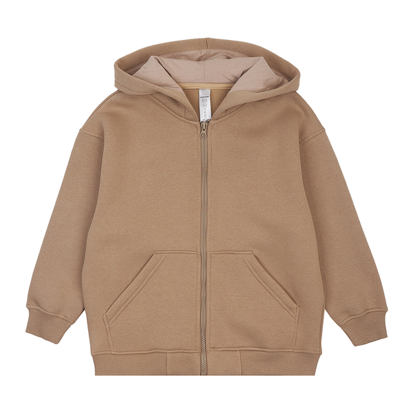 Спортивна кофта Garnamama Oversize sport zip на молнии с капюшоном 122-128 Бежевый (1043379.1408203) - Pampik