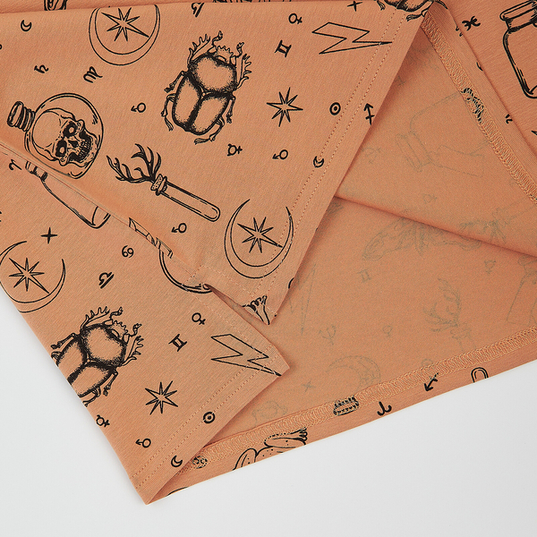 Футболка Garnamama Summer 2024 t-shirt oversize Tattoo 146-152 Коричневий (999489.1359651) - Pampik - 5