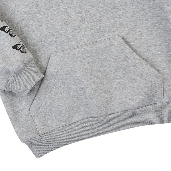 Худі на флісі Garnamama Hoodie soft Butterflies 140 Серый (973291.1331263) - Pampik - 5