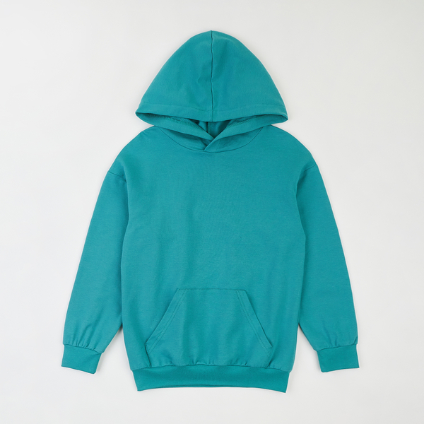 Худі Garnamama Basic Hoodie 2-х нитка 134 Зелений (1008885.11408815) - Pampik - 3