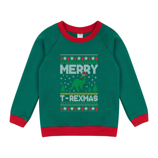 Світшот Garnamama Sweatshirt 2-х нитка + наклейка Christmas 146 Зеленый (967249.13233218) - Pampik