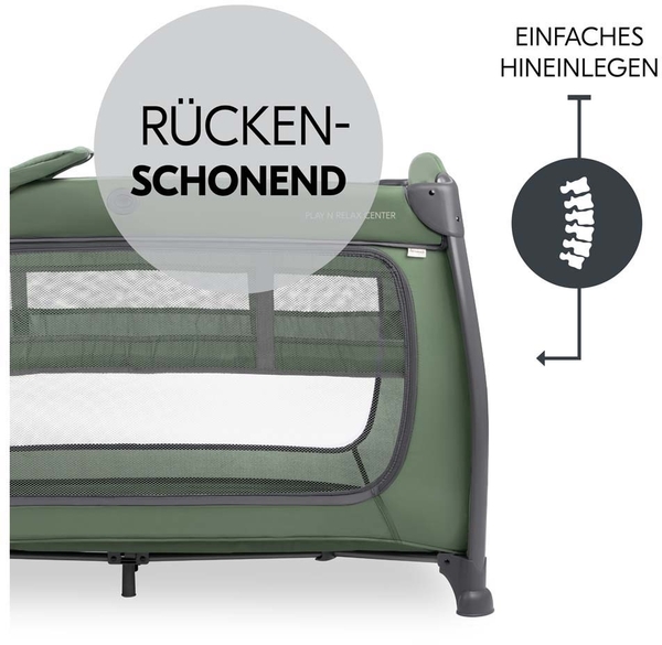 Дитяче ліжечко-манеж Hauck Play N Relax Dark Green (60015-3) - Pampik - 5