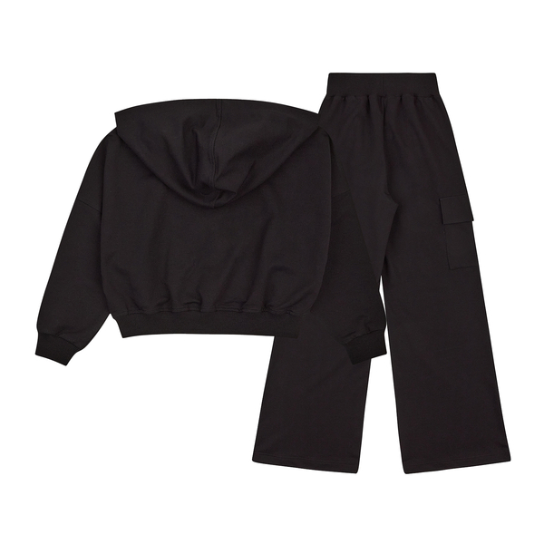 Спортивний костюм Garnamama Спортивний костюм, бомбер з капюшоном,Штани-палаццо Season 2025 122 Чорний (1055955.1421213) - Pampik - 2