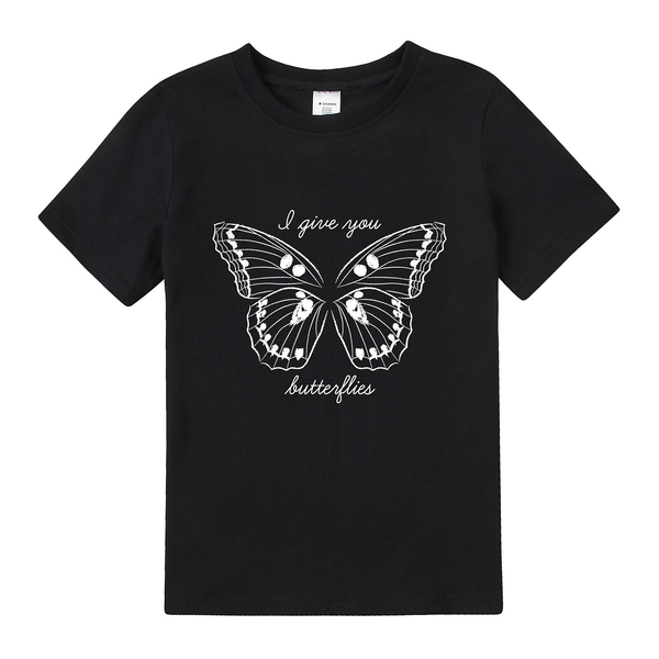 Футболка Garnamama Butterflies t-shirt 110-116 Черный (977281.1334425) - Pampik
