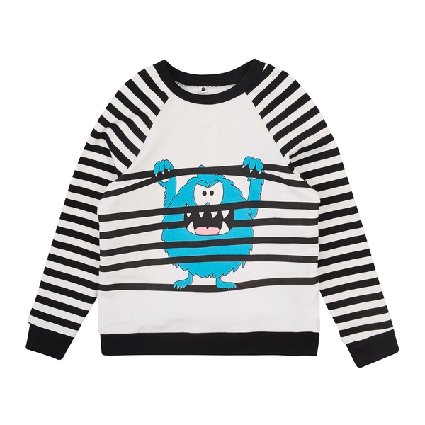 Реглан Garnamama Happy Monster SV 98 Чорний Білий (616367.720541) - Pampik