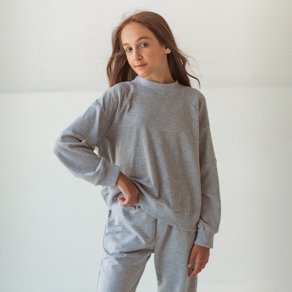 Свитшот Garnamama Basic Sweatshirt, р.146, серый (937869.1295561) - Pampik - 4