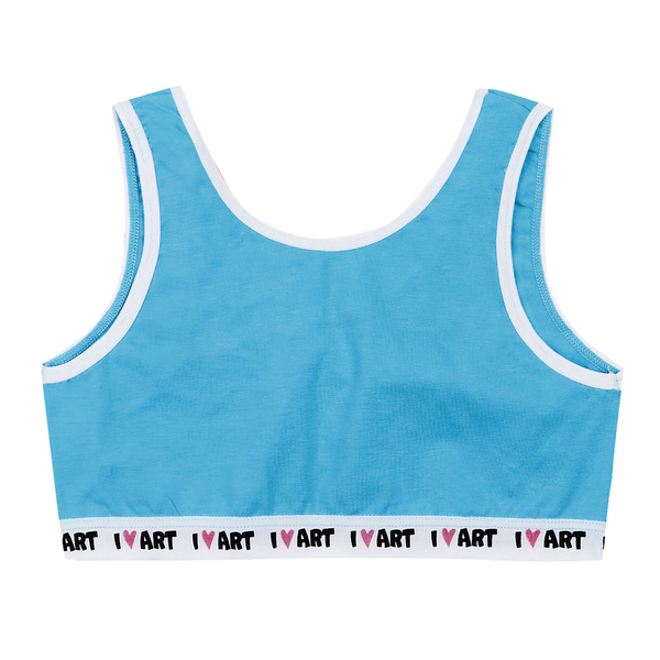 Ліф Garnamama I LOVE ART Crop Tops elastic 122-128 Голубой (859697.997675) - Pampik - 2