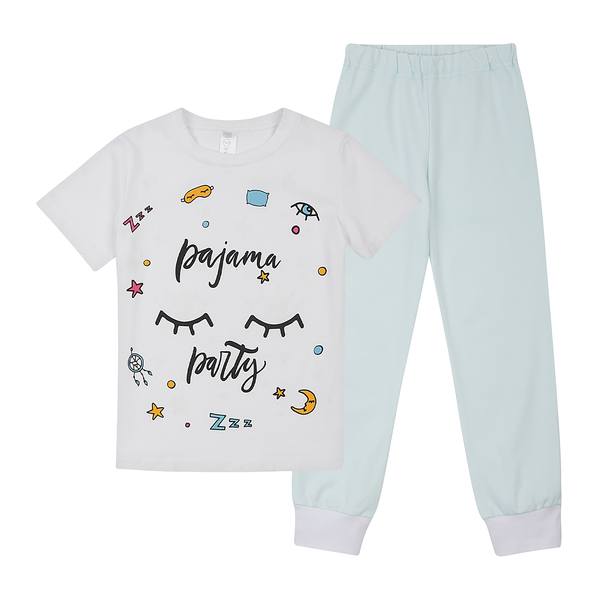 Піжама, що світиться Garnamama Neon PG short 140 Білий (1031610.12249023) - Pampik