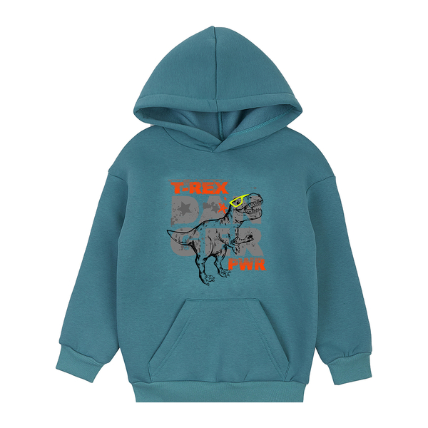 Спортивний костюм на флісі Garnamama Basic Hoodie soft принт 134 Зелений (1039737.13978711) - Pampik - 5