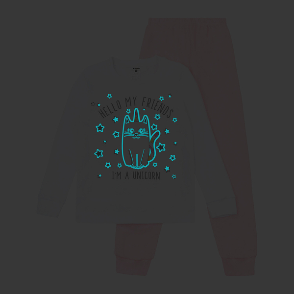 Піжама, що світиться Garnamama Neon PG 164 Рожевий Білий (793403.508418) - Pampik - 2