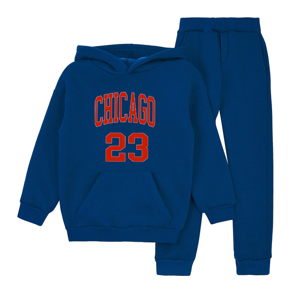 Спортивний костюм на флісі Garnamama Basic Hoodie soft принт 146 Синий (1039841.1404613) - Pampik