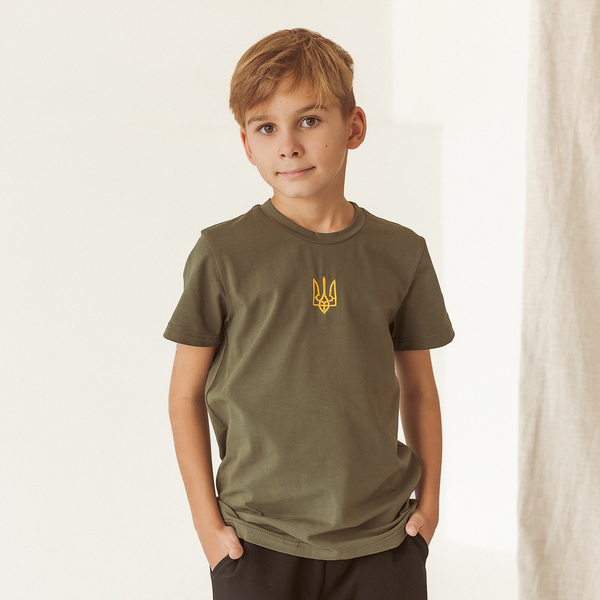 Футболка Garnamama Ukraine t-shirt teenagers вишивка 122-128 Зелений (942957.1266103) - Pampik