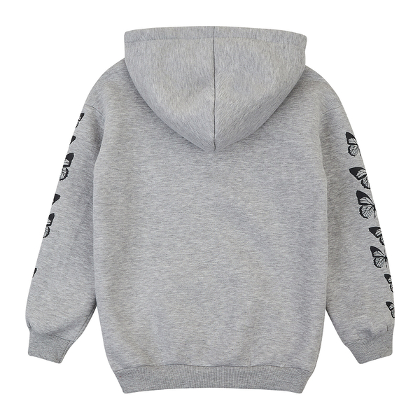 Худі на флісі Garnamama Hoodie soft Butterflies 140 Серый (973291.1331263) - Pampik - 2