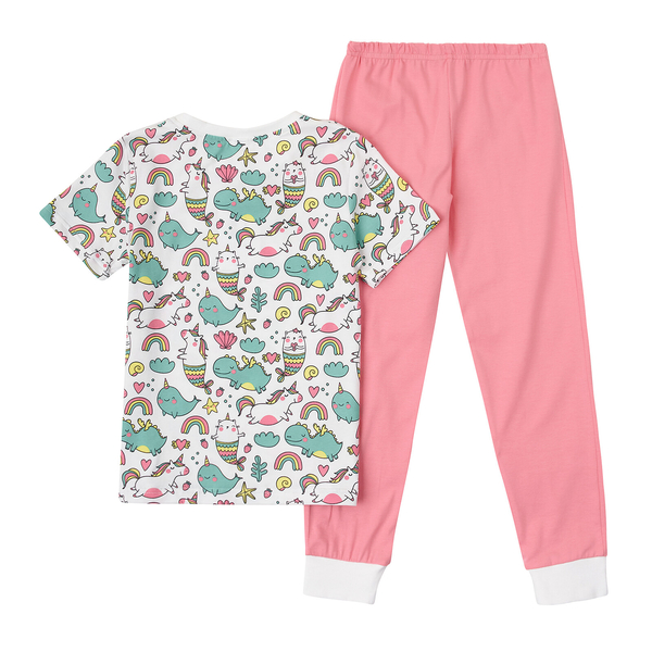 Піжама Garnamama Unicorn 2.0 PG 122 Білий Рожевий (899999.1255801) - Pampik - 2