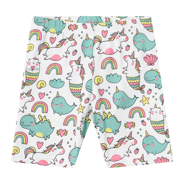 Велосипедки Garnamama Unicorn 2.0 Cycling Shorts 128 Белый (1001936.1225471) - Pampik