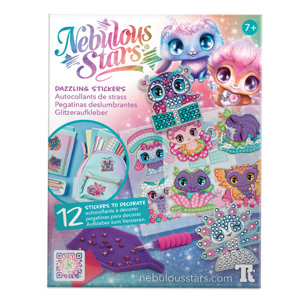 Набор для создания стикеров с алмазной мозаикой Nebulous Stars Космические питомцы (11023) - Pampik - 2