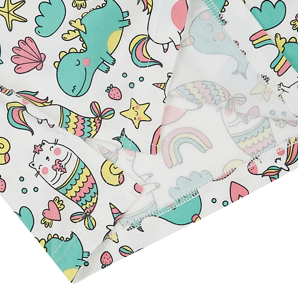 Футболка Garnamama Unicorn t-shirt oversize+ кишення гумка 158-164 Білий Рожевий (1001935.1353411) - Pampik - 4