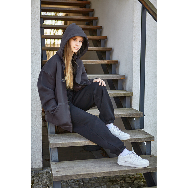 Спортивна кофта Garnamama Oversize sport zip на блискавці з капюшоном 146-152 Сірий (1043383.1408204) - Pampik - 2