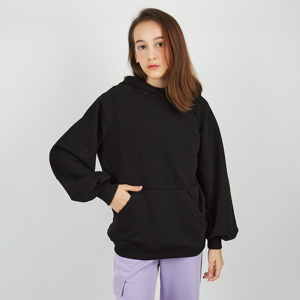 Худі Garnamama Hoodie girl 152 Чорний (972870.1330701) - Pampik - 10