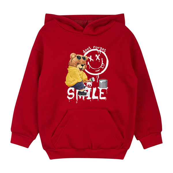 Худі на флісі Garnamama Basic Hoodie soft принт 158 Красный (1035117.13978810) - Pampik