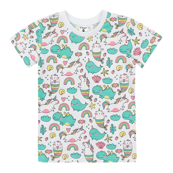 Футболка Garnamama Unicorn t-shirt 128 Білий (924995.1225461) - Pampik