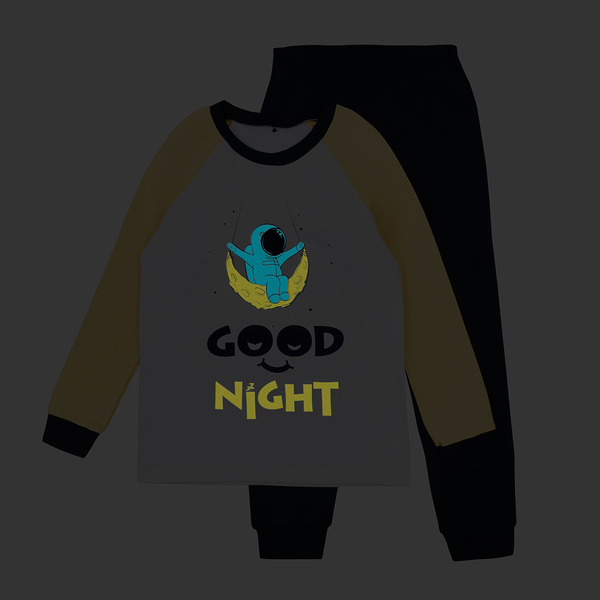 Піжама, що світиться Garnamama Neon PG 122 Білий Жовтий Синий (798770.5084119) - Pampik - 2