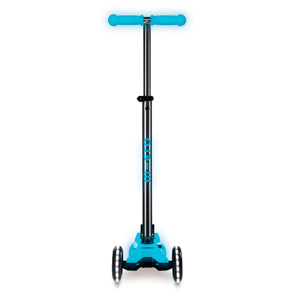 Самокат Micro Maxi Deluxe Glow LED Plus Синій кришталь (MMD377) - Pampik - 4