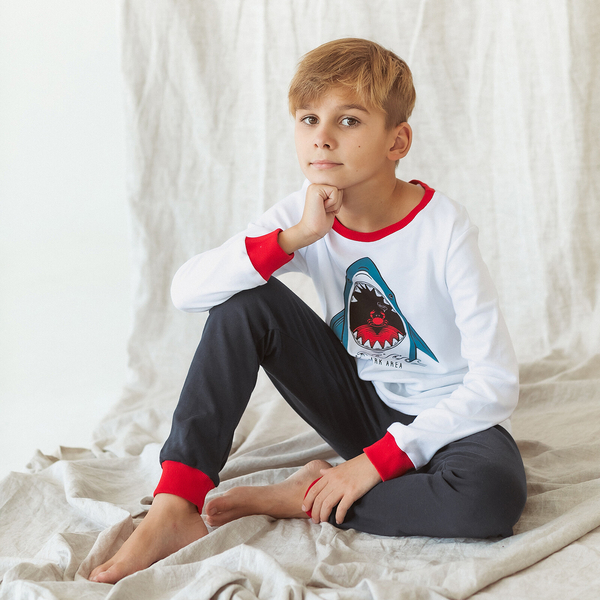 Піжама, що світиться Garnamama Neon PG 116 Белый Черный (969009.5084176) - Pampik - 6