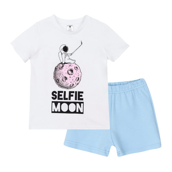 Піжама, що світиться Garnamama Neon PG Summer 116 Білий Блакитний (796058.9877326) - Pampik