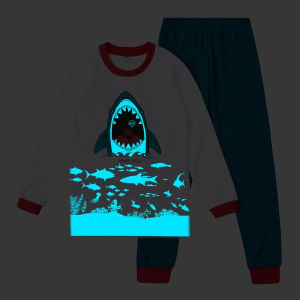 Піжама, що світиться Garnamama Neon PG 116 Белый Черный (969009.5084176) - Pampik - 9