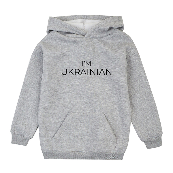 Худі на флісі Garnamama Ukraine Hoodie soft нове лекало 146 Сірий (972324.1320908) - Pampik
