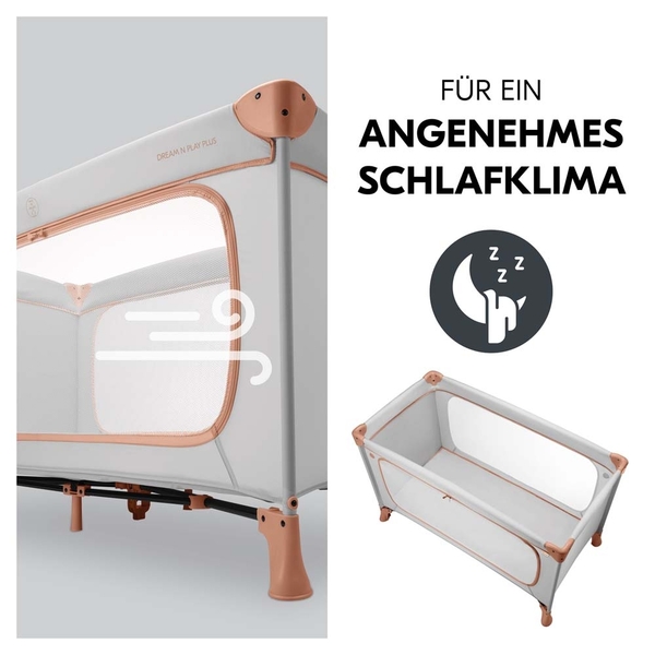 Дитяче ліжечко-манеж Hauck Dream N Play Plus Dusty Cork (60100-6) - Pampik - 8