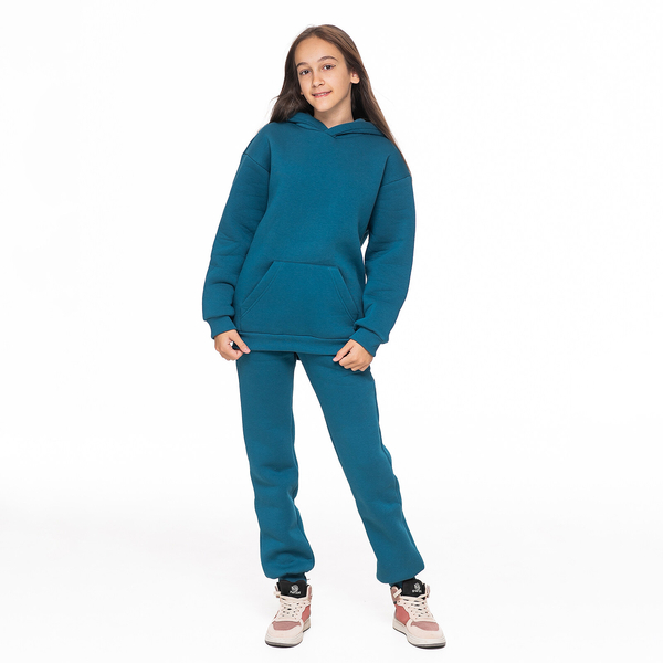 Спортивний костюм на флісі Garnamama Sweatsuit Hoodie+Pants soft нове лекало 140 Синий (951480.1309322) - Pampik