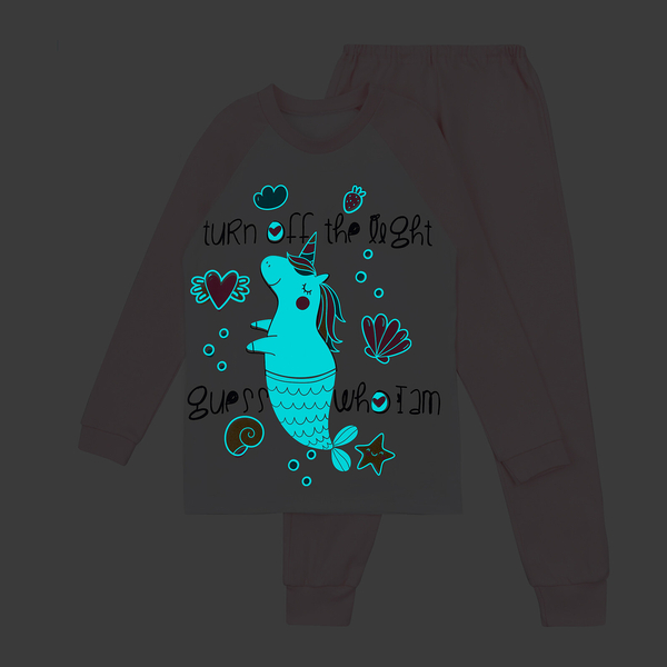 Піжама, що світиться Garnamama Neon PG 164 Белый Розовый (798768.5084153) - Pampik - 2