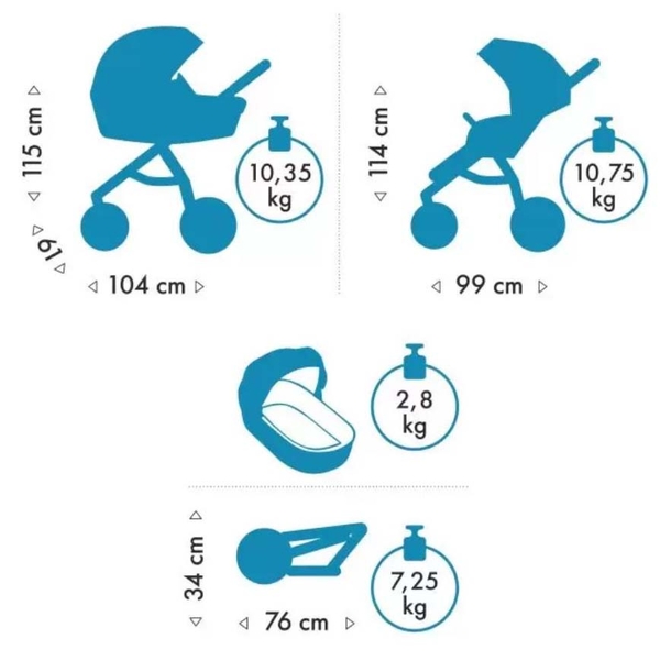 Універсальна коляска 2 в 1 Tutis LEO+ Indigo - Pampik - 4